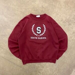Vintage South Dakota Destination Varsity 90s Endless Designs Crewneck Size L